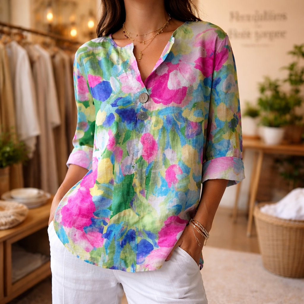 DAPHNÉ | Blouse Fleurie Élégante et Légère