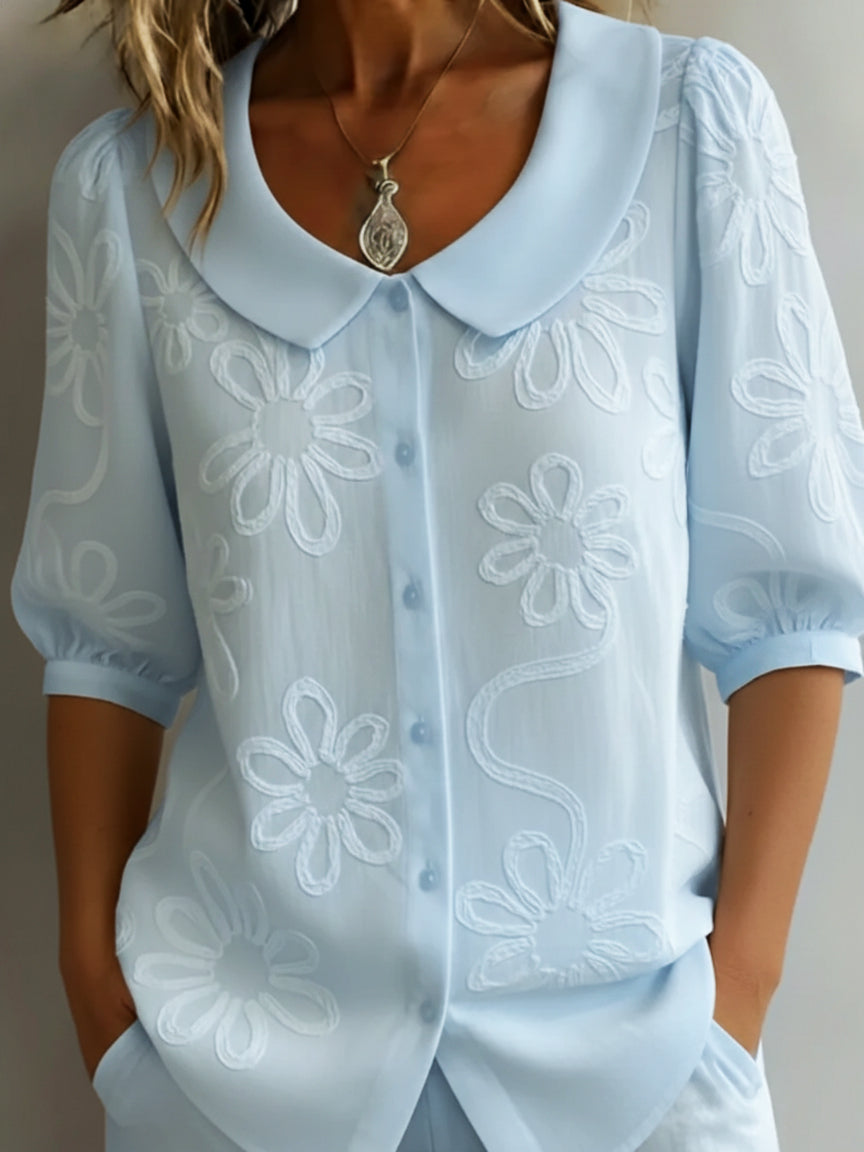 Zélie ™ — Blouse légère florale élégance naturelle