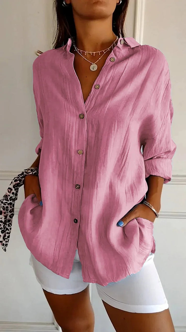Cécile Blouse d’Été Élégante Plissée