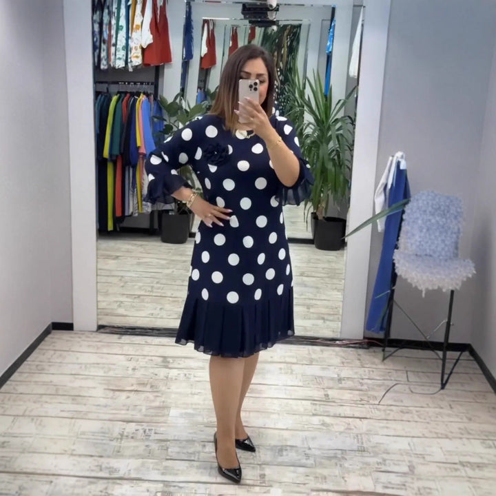 Palerine | Robe à pois plissée