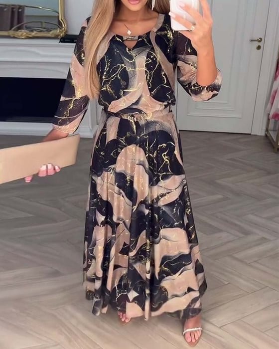 Chavelle | Robe en Chiffon Imprimé
