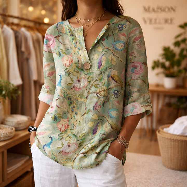 DAPHNÉ | Blouse Fleurie Élégante et Légère