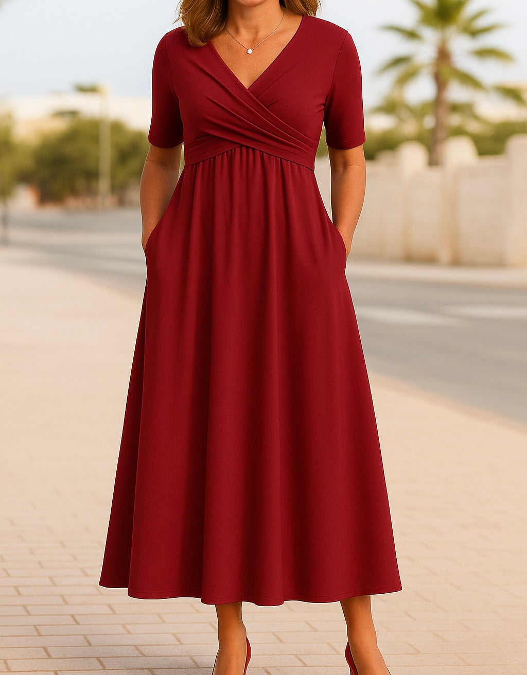 ANNE - ROBE ÉLÉGANTE AVEC COUVERTURE DU VENTRE