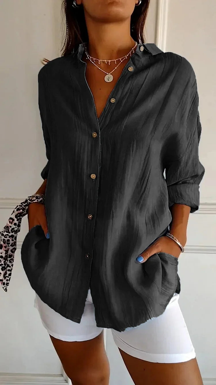 Cécile Blouse d’Été Élégante Plissée