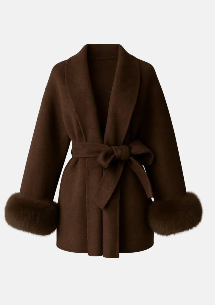 Grâce Arctique™ | Élégant manteau en laine pour femmes