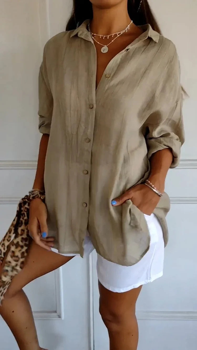 Cécile Blouse d’Été Élégante Plissée