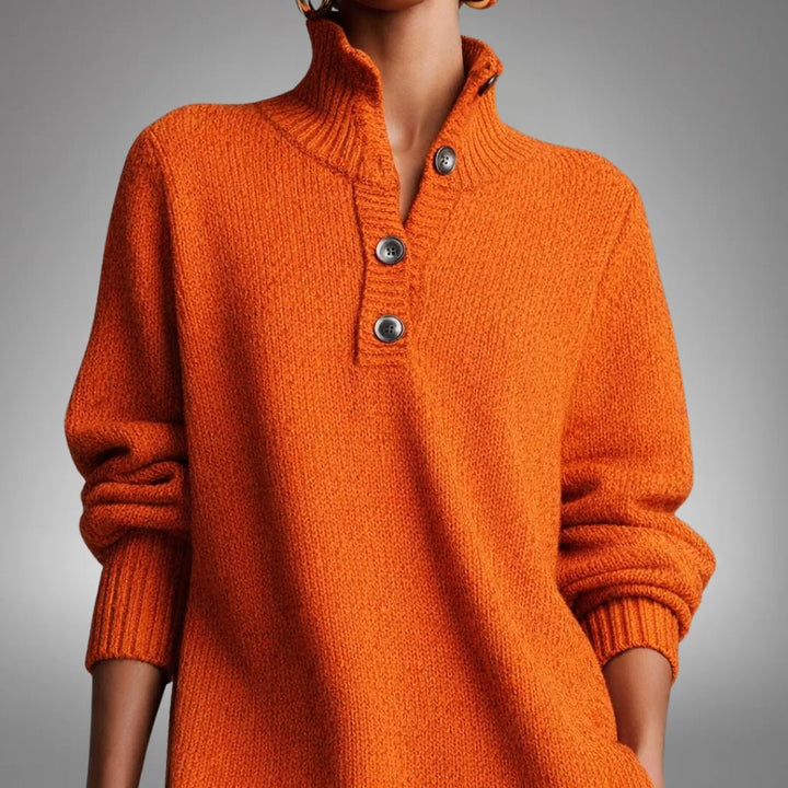 Constance | Robe douce en maille boutonnée
