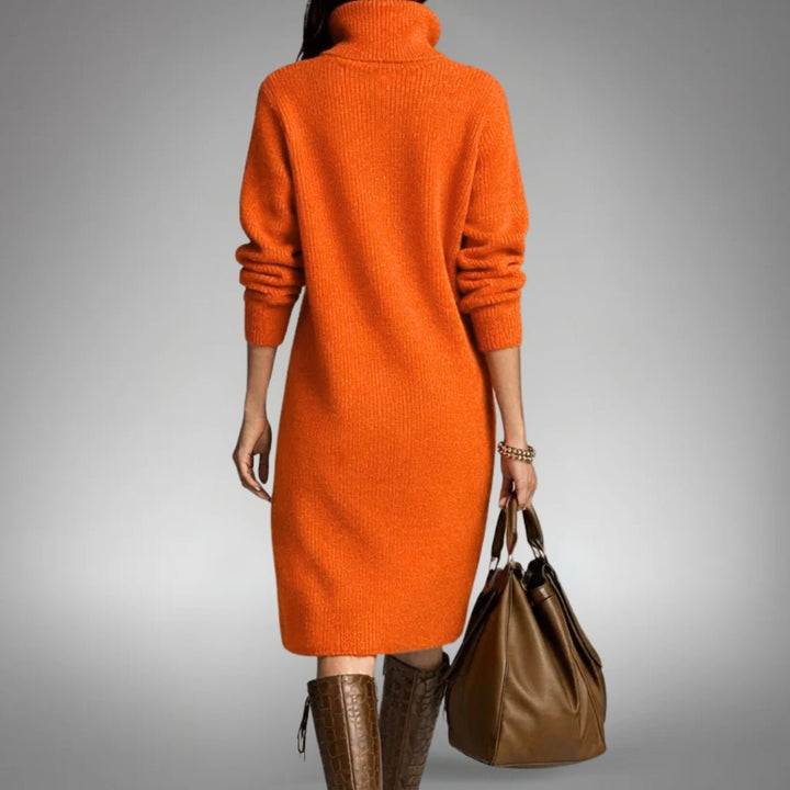 Constance | Robe douce en maille boutonnée
