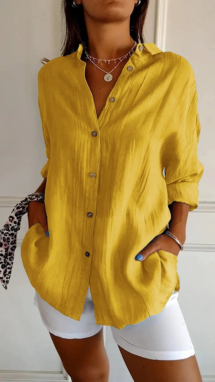 Cécile Blouse d’Été Élégante Plissée