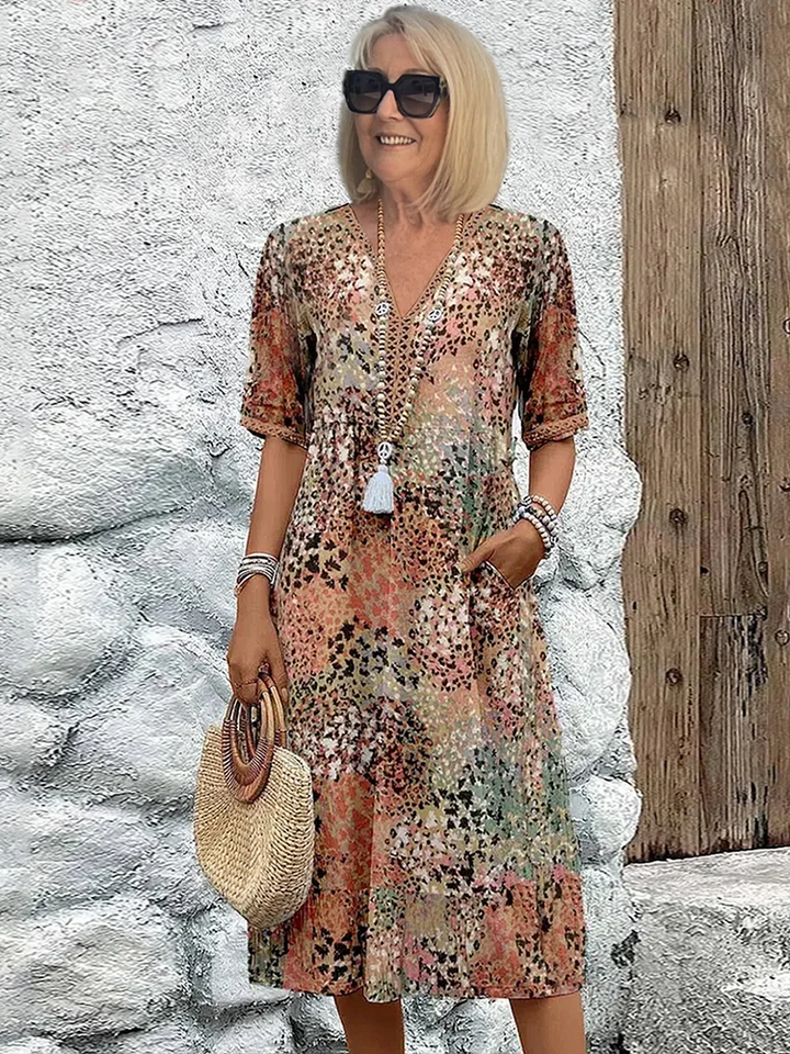 Camille | Robe à fleurs éclatantes
