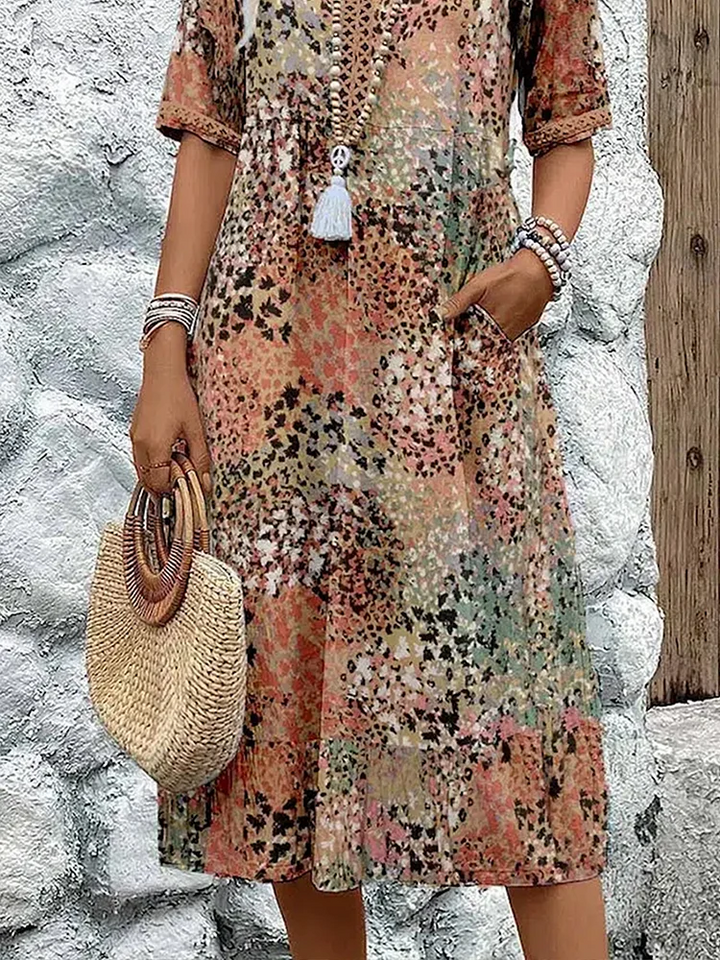 Camille | Robe à fleurs éclatantes