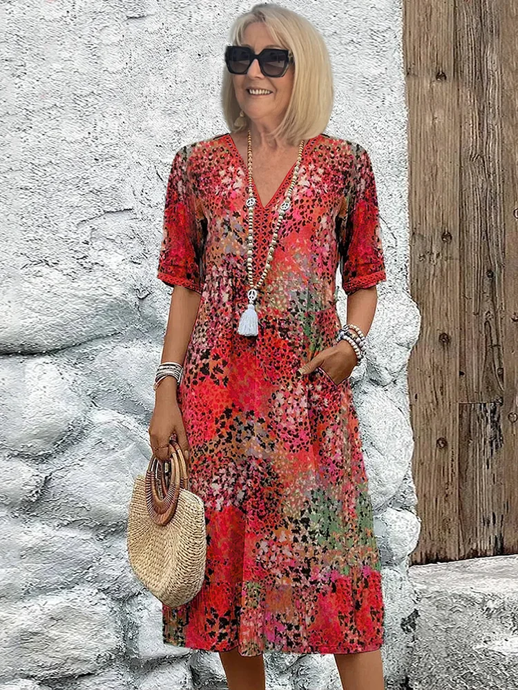 Camille | Robe à fleurs éclatantes