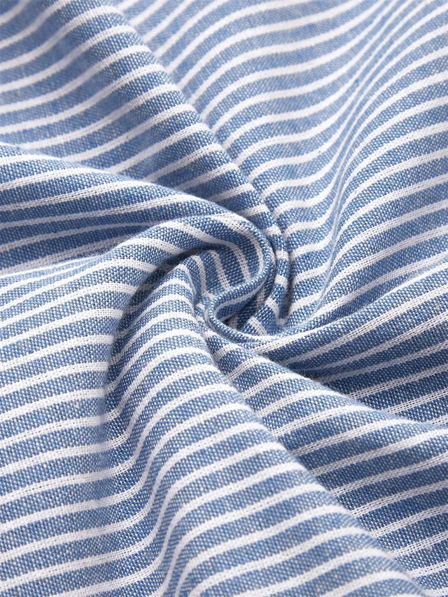 Céline | Robe d'Été en Coton Rayé