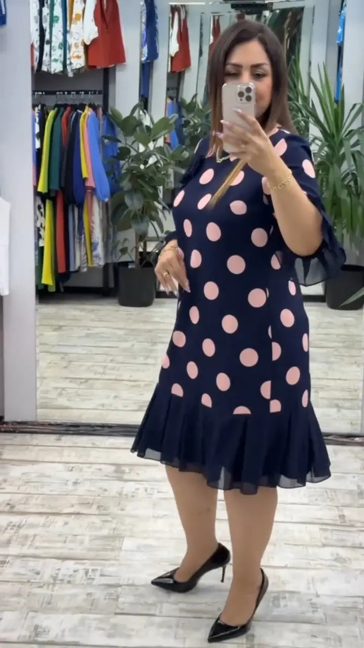 Palerine | Robe à pois plissée