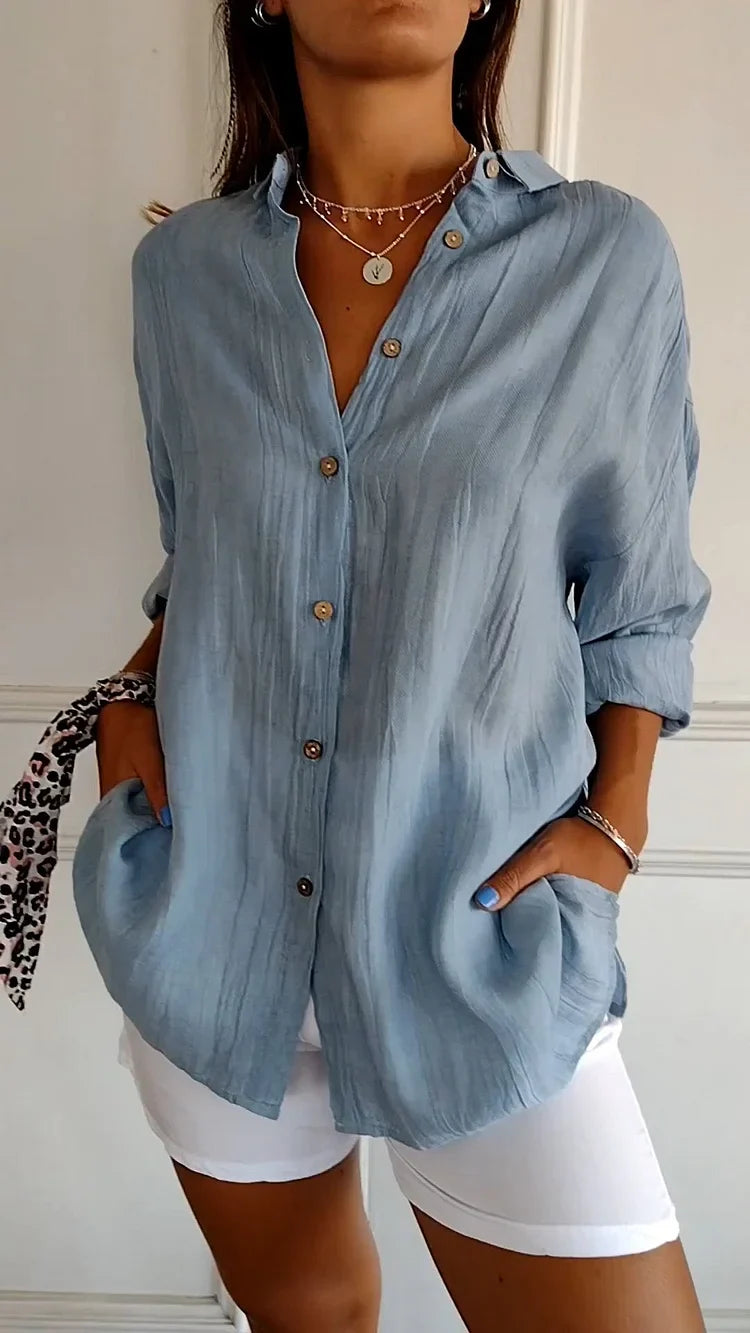 Cécile Blouse d’Été Élégante Plissée