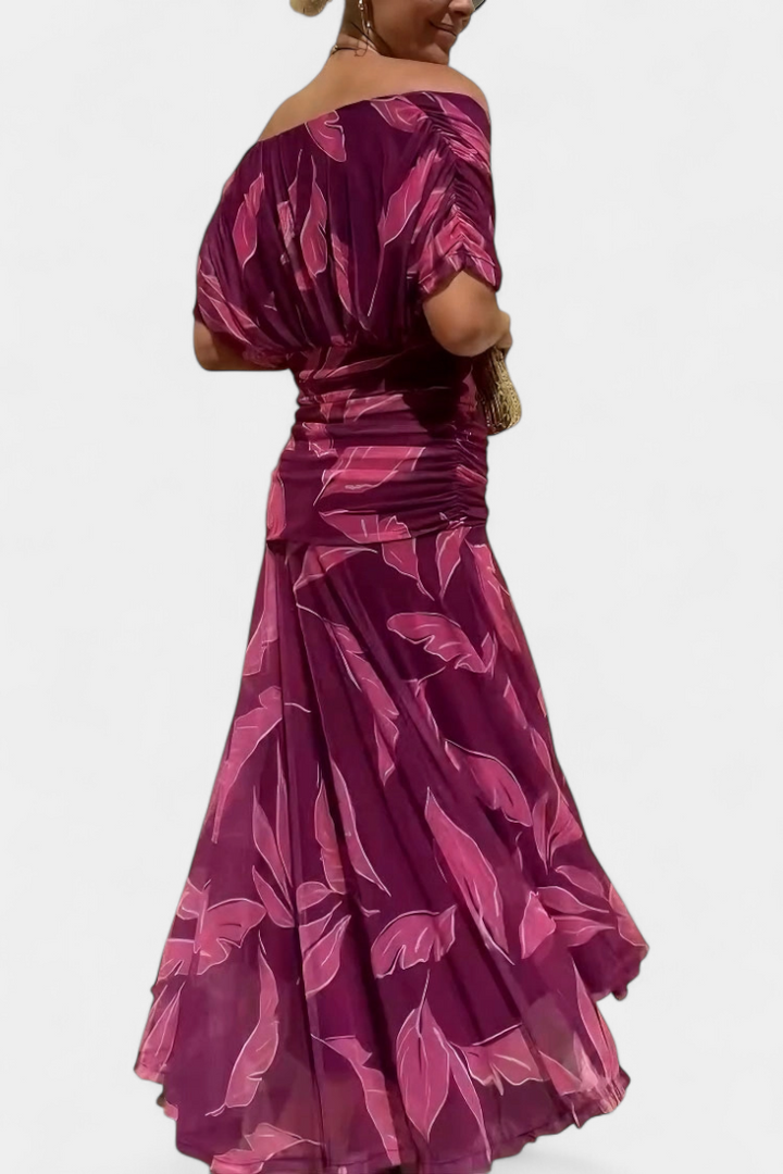 Alondra™ | Robe Longue Florale avec Décolleté en V