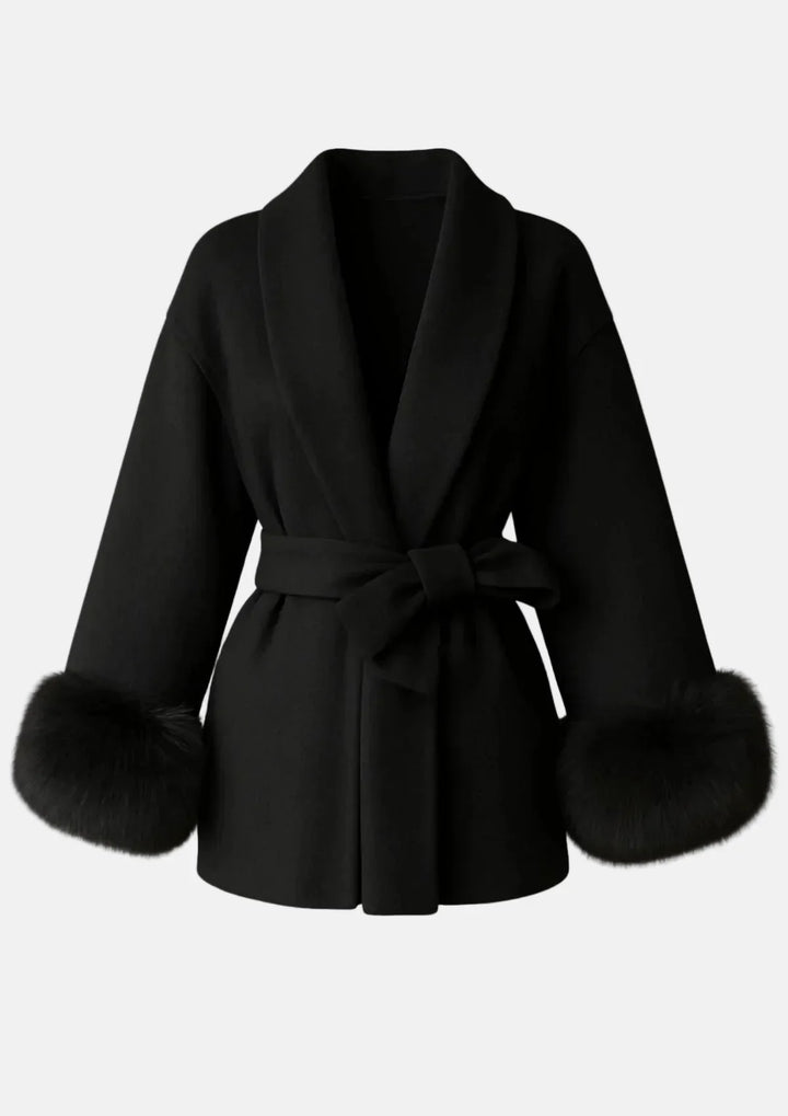 Grâce Arctique™ | Élégant manteau en laine pour femmes