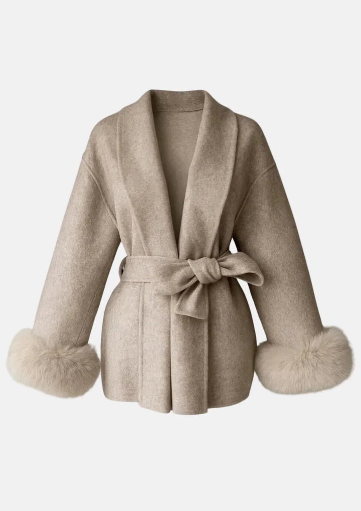Grâce Arctique™ | Élégant manteau en laine pour femmes